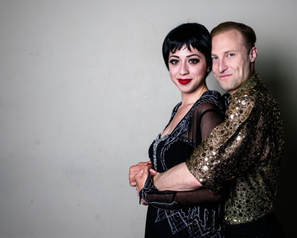 Michelle Lauto as Liza, and Chris Logan as Peter Allen Photo