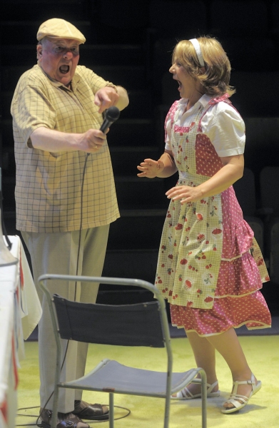 Russell Dixon as Gosforth and Emma Manton as Milly Photo