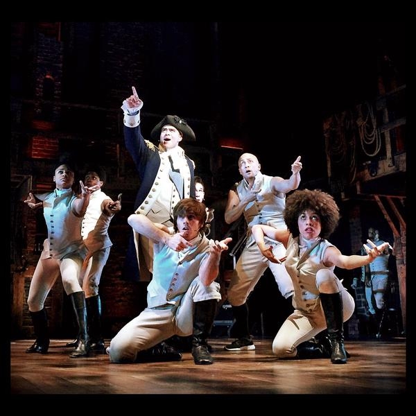 Photo Flash: In the Room Where it Happens! Lin-Manuel Miranda, Leslie Odom Jr., and HAMILTON Cast Rehearse Image