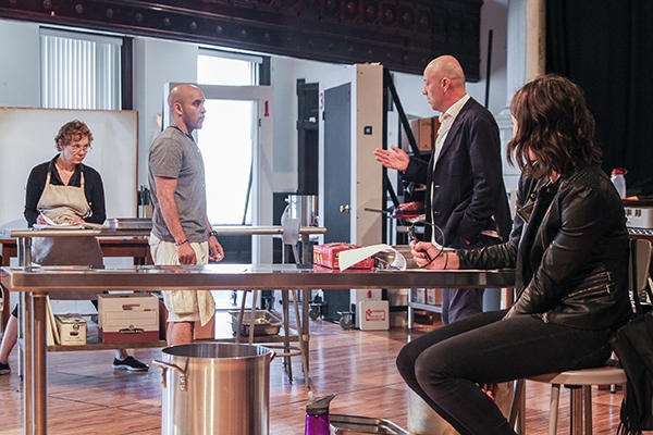 Photo Flash: First Look at Brittany Uomoleale, Victor Almanzar & More in Rehearsal for Steppenwolf's GRAND CONCOURSE Image