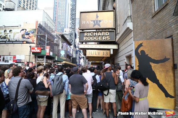 Photo Coverage: They Wanna Be in the Room Where It Happens- Fans Flock for HAMILTON's First Lottery! Image