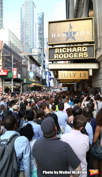 Photo Coverage: They Wanna Be in the Room Where It Happens- Fans Flock for HAMILTON's First Lottery! Image