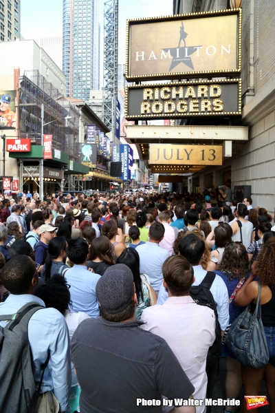 Photo Coverage: They Wanna Be in the Room Where It Happens- Fans Flock for HAMILTON's First Lottery! Image