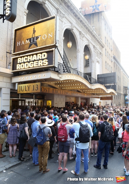 Photo Coverage: They Wanna Be in the Room Where It Happens- Fans Flock for HAMILTON's First Lottery! Image