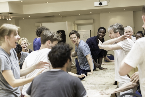 Photo Flash: First Look at Benedict Cumberbatch in Rehearsal for Barbican's HAMLET Image