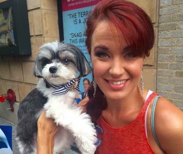 Tinkerbelle the Dog with Sierra Boggess Photo