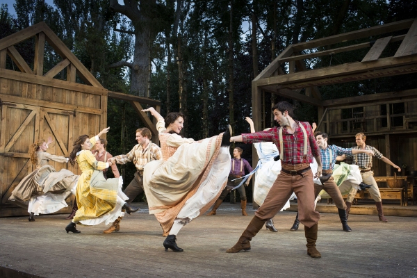 Photo Flash: New Shots of Alex Gaumond and Laura Pitt-Pulford in SEVEN BRIDES FOR SEVEN BROTHERS at Regent's Park 