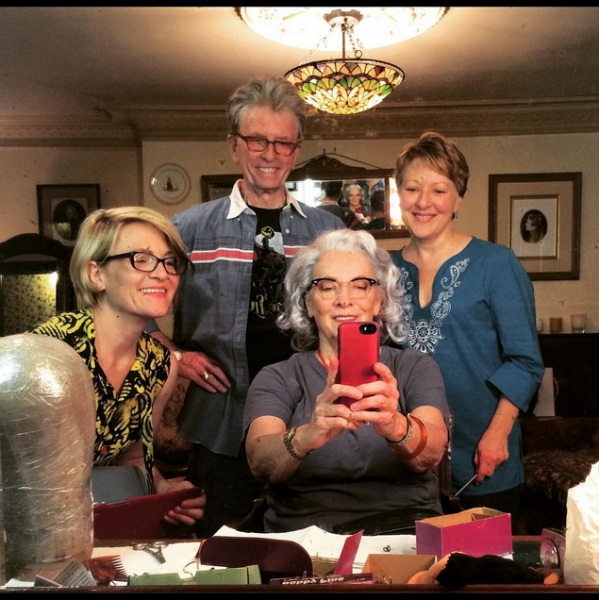 Betty Buckley with costume designer Ilona Somogyi, wig designer Paul Huntley and wig  Photo