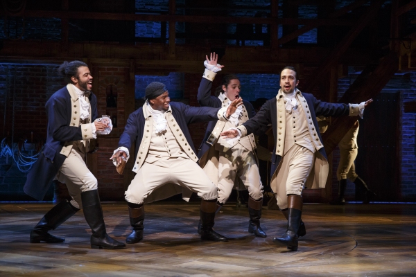 Daveed Diggs, Okieriete Onaodowan, Anthony Ramos, and Lin-Manuel Miranda Photo