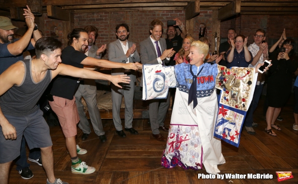 Betsy Struxness with John Rua, Lin-Manuel Miranda and company Photo