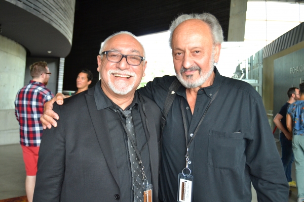 Director Jose Luis Valenzuela and cast member Castulo Guerra Photo