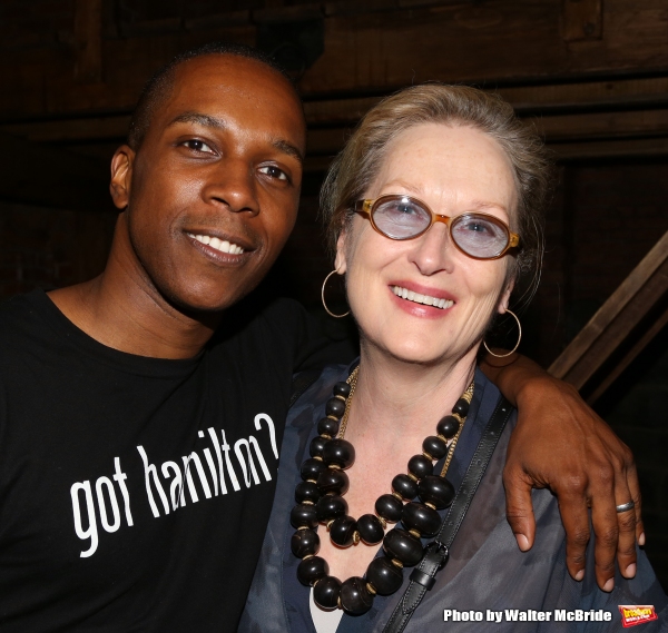 Meryl Streep visits Leslie Odom Jr. Photo