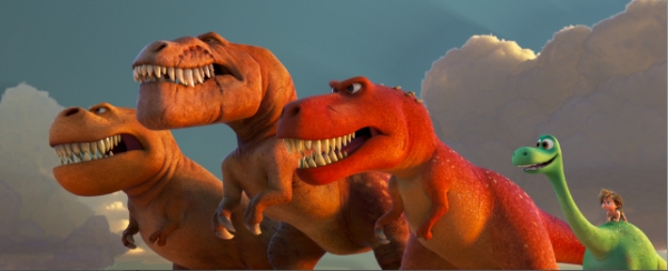Photo Flash: T-Rex Trio! New Shot from Disney/Pixar's THE GOOD DINOSAUR 