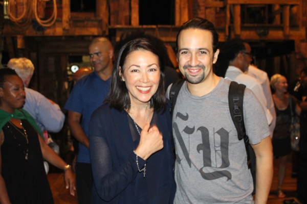 Photo Coverage: HAMILTON Gets Starry! Denzel Washington, Aziz Ansari, Zachary Quinto, and Ann Curry Chill with HAMILTON Cast Image