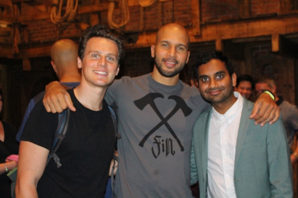 Photo Coverage: HAMILTON Gets Starry! Denzel Washington, Aziz Ansari, Zachary Quinto, and Ann Curry Chill with HAMILTON Cast Image