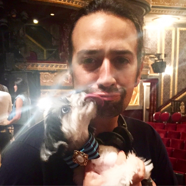 Photo Flash: HAMILTON Gets a Visit from Tinkerbelle the Dog Image