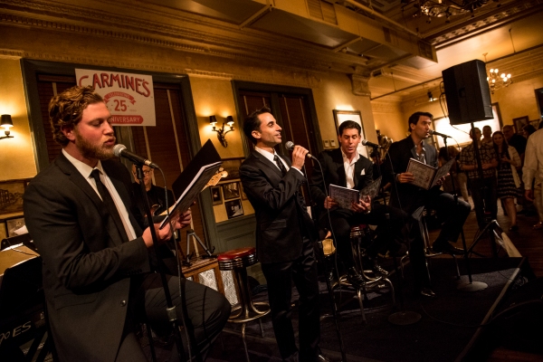 Photo Flash: Actors from Broadway's JERSEY BOYS Performs at Carmine's 25th Anniversary Celebration Image