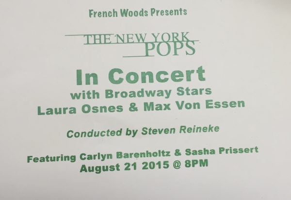 Photo Flash: Laura Osnes and Max von Essen Join New York Pops at French Woods Summer Camp Image