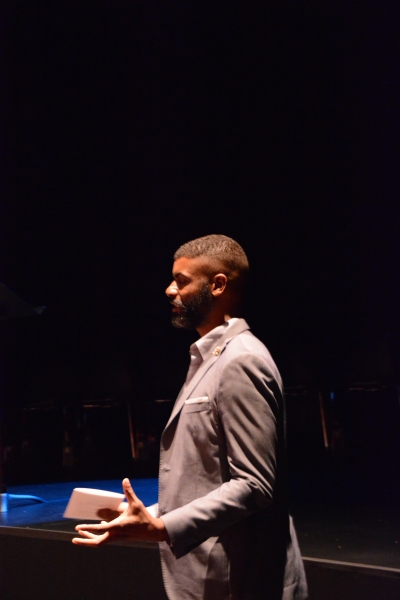 Niegel Smith starting off the reading of the original play ''CELIA A SLAVE: 26 CHARAC Photo
