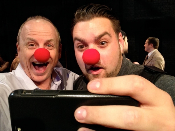 Photo Flash: Cast of BULLETS OVER BROADWAY Tour Clowns Backstage at 39 STEPS Image