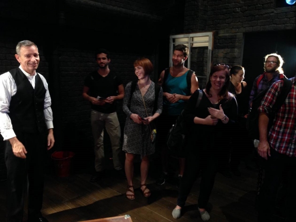 Photo Flash: Cast of BULLETS OVER BROADWAY Tour Clowns Backstage at 39 STEPS Image