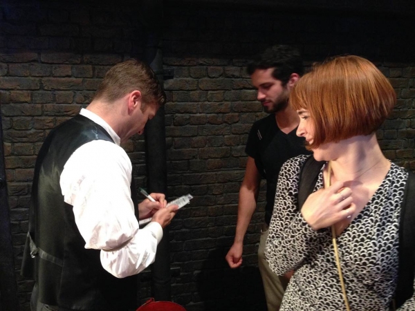 Photo Flash: Cast of BULLETS OVER BROADWAY Tour Clowns Backstage at 39 STEPS Image