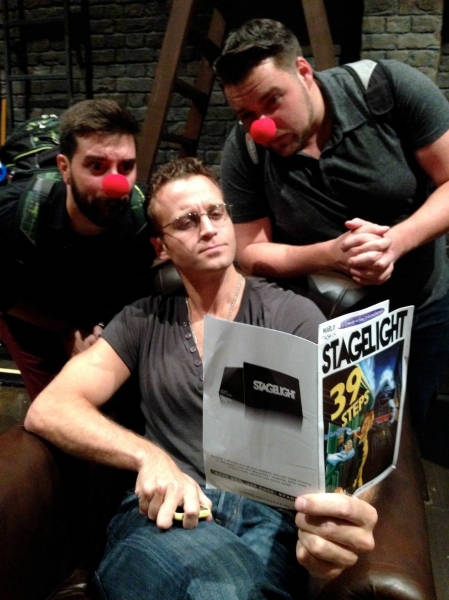 Photo Flash: Cast of BULLETS OVER BROADWAY Tour Clowns Backstage at 39 STEPS Image