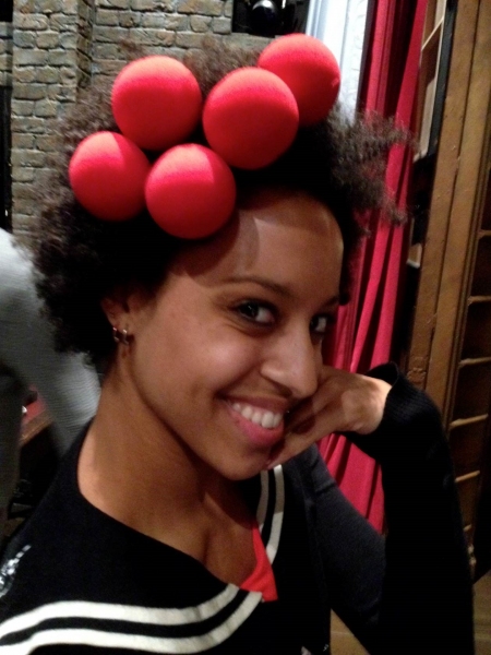 Photo Flash: Cast of BULLETS OVER BROADWAY Tour Clowns Backstage at 39 STEPS Image