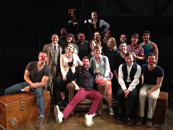 Photo Flash: Cast of BULLETS OVER BROADWAY Tour Clowns Backstage at 39 STEPS Image