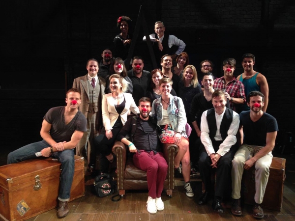 Photo Flash: Cast of BULLETS OVER BROADWAY Tour Clowns Backstage at 39 STEPS Image