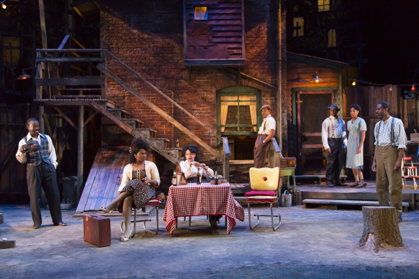 The full company of August Wilson''s SEVEN GUITARS at Two River Theater: Charlie Huds Photo