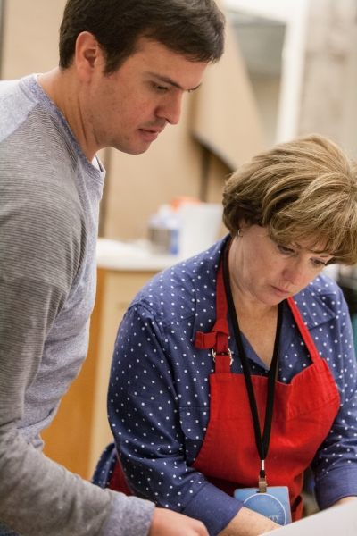 Photo Flash: In Rehearsal with Signature Theatre's CAKE OFF, Starring Todd Buonopane and Sherri Edelen Image