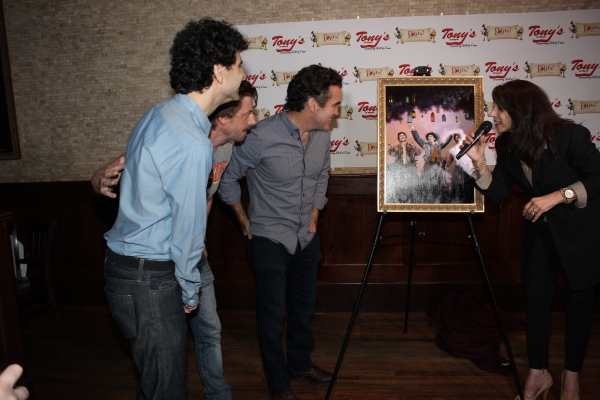 Christian Borle, John Cariani, Brian d''Arcy James and Valerie Smaldone Photo