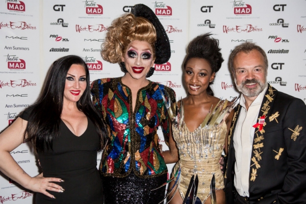 Michelle Visage, Bianca Del Rio, Beverley Knight and Graham Norton Photo