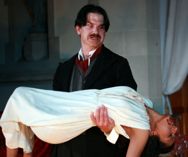 Christian Gray as ''Edgar Allan Poe'' and Leena Kurishingal as ''Ligeia'' Photo