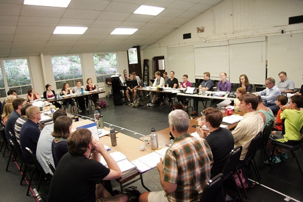 Photo Flash: First Read-Through of Goodspeed's IT'S A WONDERFUL LIFE - Duke Lafoon, Ed Dixon, Josh Franklin, Kirsten Scott and More! Image
