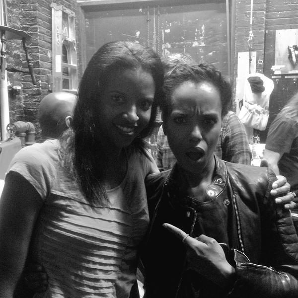 Photo Flash: IN THE HEIGHTS Reunion! Kerry Washington Visits Lin-Manuel Miranda at HAMILTON Image