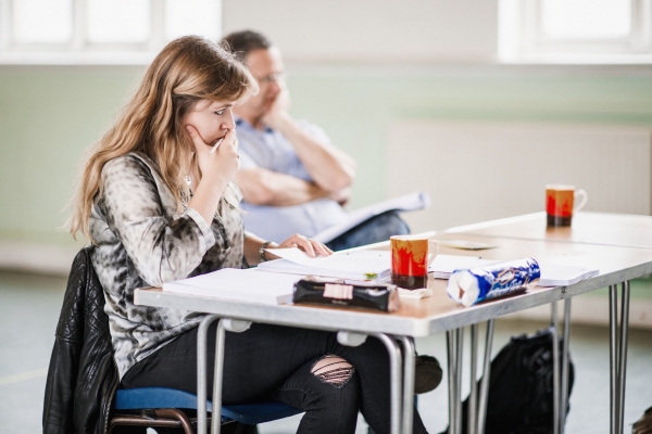 Photo Flash: In Rehearsal with the Cast of PIG FARM at the St. James Theatre Image