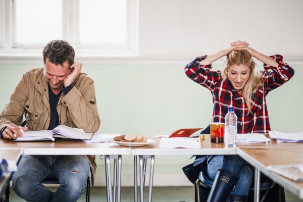 Photo Flash: In Rehearsal with the Cast of PIG FARM at the St. James Theatre Image