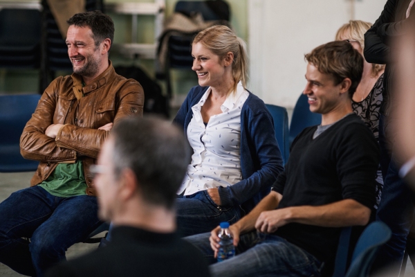Photo Flash: In Rehearsal with the Cast of PIG FARM at the St. James Theatre Image