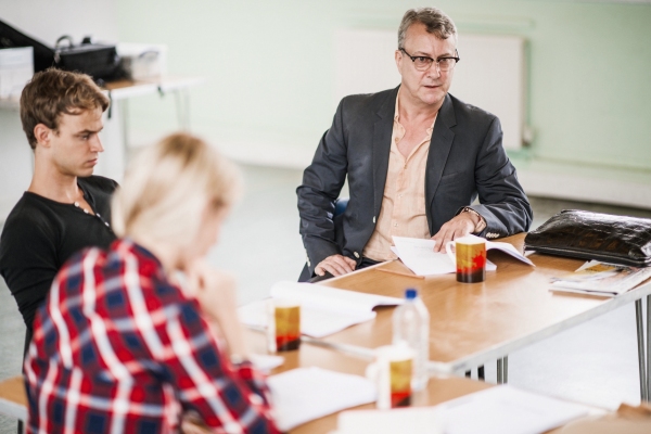 Photo Flash: In Rehearsal with the Cast of PIG FARM at the St. James Theatre Image