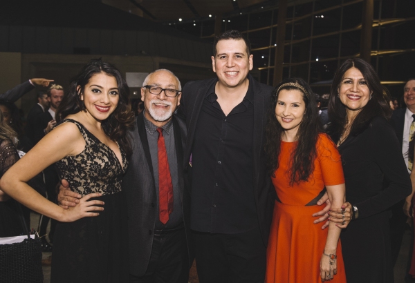  Jose Luis Valenzuela (second from left) and his wife Evelina Fernandez (right) with  Photo