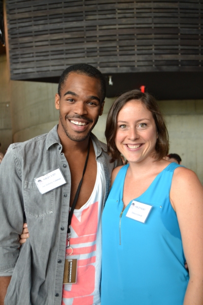 Ian Anthony Coleman (Long Song Seller) and Dorea Schmidt (Mrs. Sowerberry/Mrs. Bedwin Photo