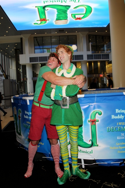 Roger Hanson, Snow Globe Challenge participant, and Buddy (The Elf). Photo by Marion  Photo