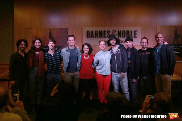 Photo Coverage: Lin-Manuel Miranda, Jonathan Groff, and HAMILTON Cast Sign CDs at Barnes and Noble Image