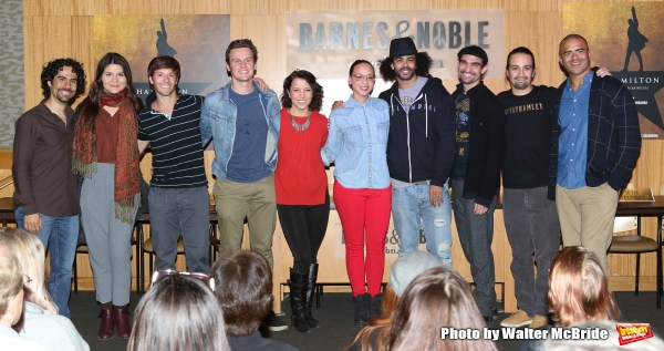 Photo Coverage: Lin-Manuel Miranda, Jonathan Groff, and HAMILTON Cast Sign CDs at Barnes and Noble Image