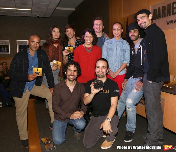 Photo Coverage: Lin-Manuel Miranda, Jonathan Groff, and HAMILTON Cast Sign CDs at Barnes and Noble Image