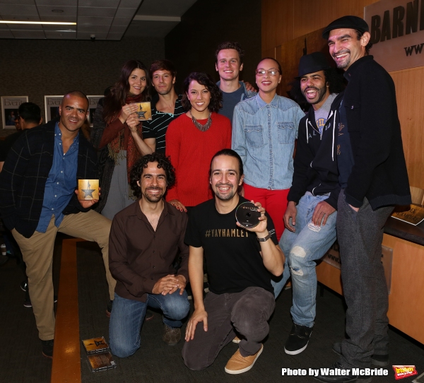 Photo Coverage: Lin-Manuel Miranda, Jonathan Groff, and HAMILTON Cast Sign CDs at Barnes and Noble Image