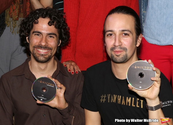 Photo Coverage: Lin-Manuel Miranda, Jonathan Groff, and HAMILTON Cast Sign CDs at Barnes and Noble Image