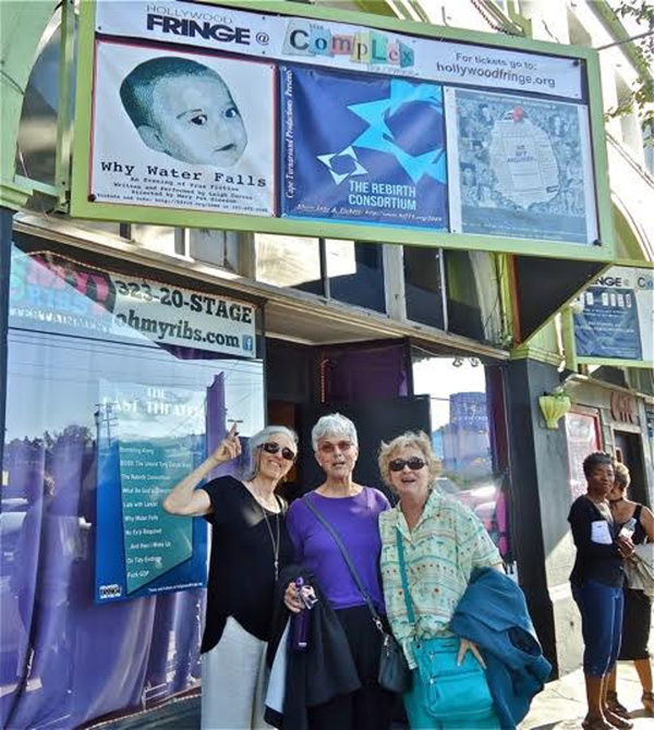 Leigh Curran (center) with fellow artists, Stephanie Waxman and Susan Krebs.   Photo